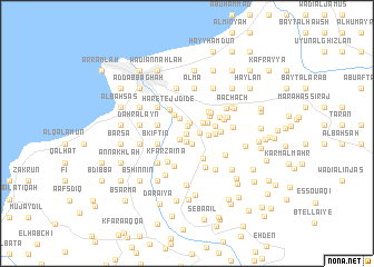 map of Touāhîne ez Zahrīyé